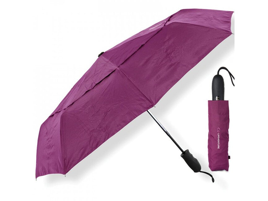 Lifeventure Medium Travel Umbrella, Purple