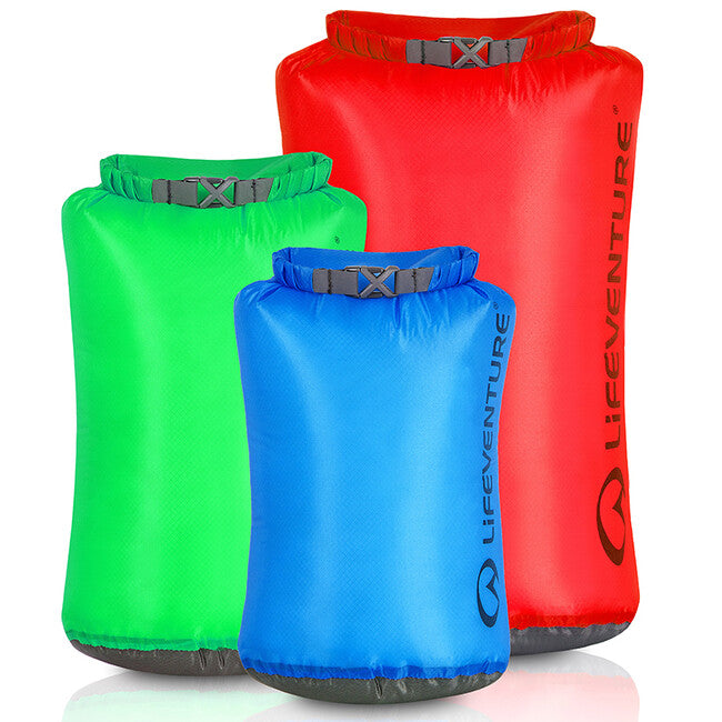 Lifeventure Wasserdichtes Beutelset 5 l, 10 l, 25 l, Mix Farben