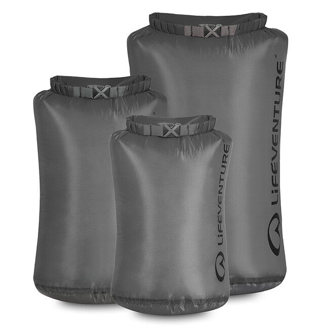 Lifeventure Wasserdichtes taschenset 5 l, 10 l, 25 l, grau