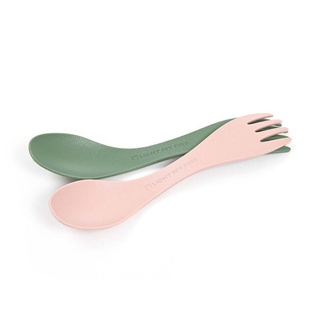 Light My Fire Spork little 2pcs multifunktionslöffel, grün/creme