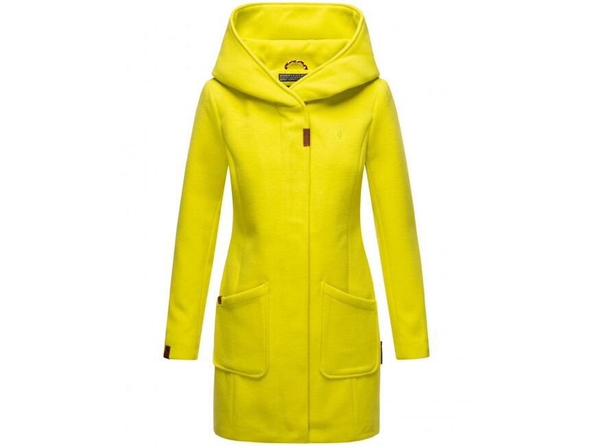 Marikoo MAIKOO damen-Wintermantel mit Kapuze, lime green