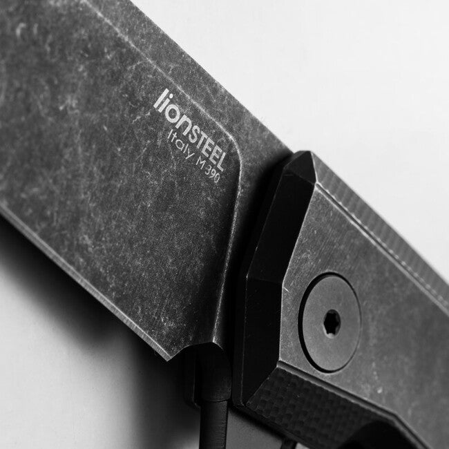 Lionsteel Myto High-Tech-EDC-Schließung voll-schwarz Messer mit M390 Stahlklinge mit Gürtelclip MYTO MT01B BW