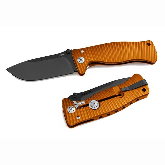 Lionsteel SR1A OB robustes taschenmesser mit schwarzer klinge