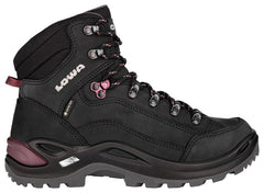 LOWA Renegade GTX Mid Ls Trekkingschuhe für Damen, black/prune