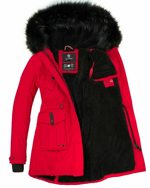 Navahoo LULUNA PRINCESS damen Winterjacke mit Kapuze, rot