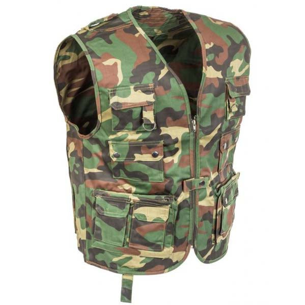 M-Tramp Weste Safari, vzor woodland