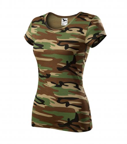 Malfini Camouflage damen-T-shirt, braun, 150g/m2