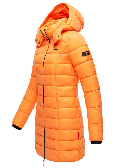 Marikoo ABENDSTERNCHEN damen Steppmantel mit Kapuze Apricot Sorbet