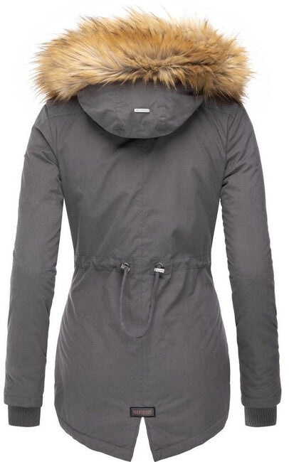 Marikoo Akira damen-Winterjacke mit Kapuze, anthrazit