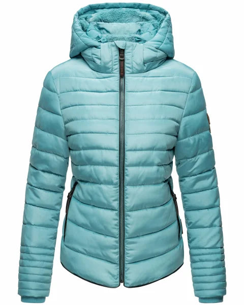 Marikoo Amber damen-Winterjacke mit Kapuze, misty blue
