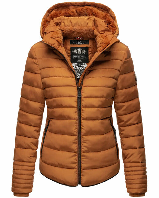 Marikoo Amber damen-Winterjacke mit Kapuze, rusty cinnamon