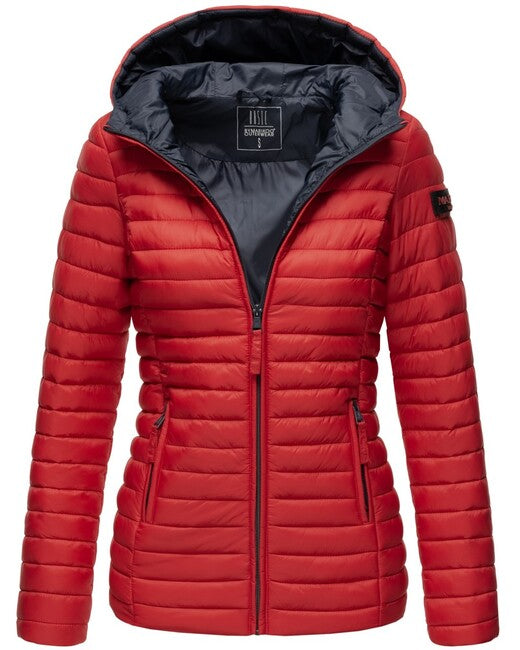 Marikoo ASRAA damen-Übergangsjacke mit Kapuze, rot