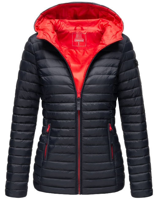Marikoo ASRAA damen-Übergangsjacke mit Kapuze, navy