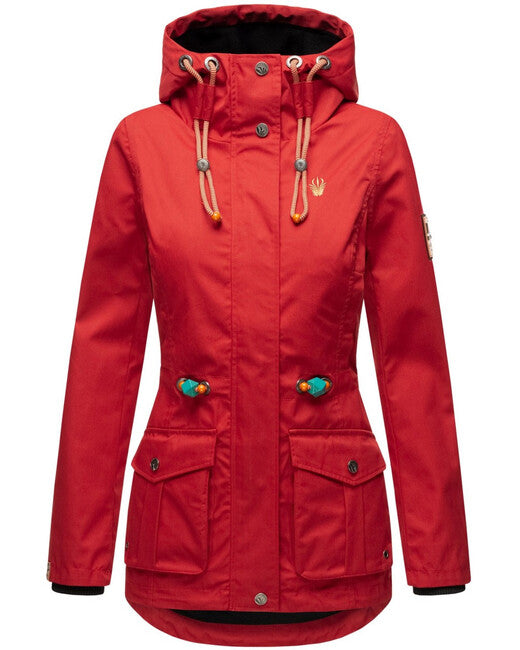 Marikoo BABETAA damen-Übergangsjacke, cherry red