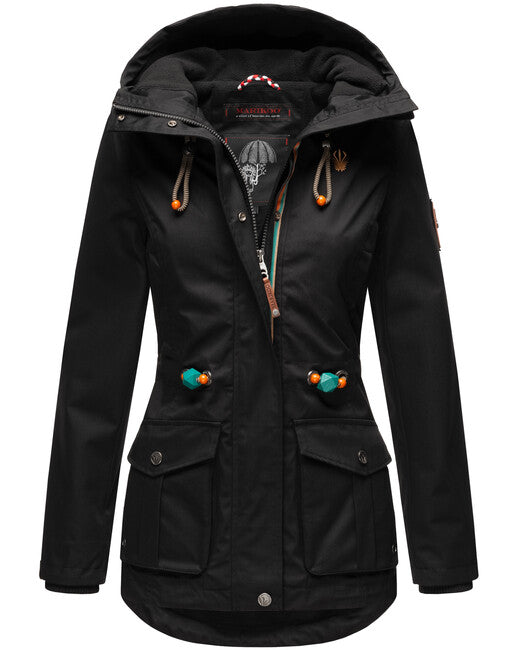 Marikoo Babetaa damen-übergangsjacke, schwarz