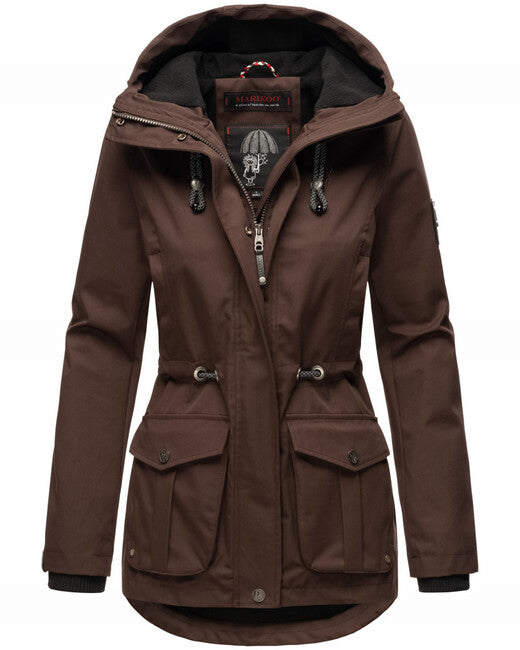 Marikoo Babetaa Princess damen übergangs-kapuzenjacke, dark choco