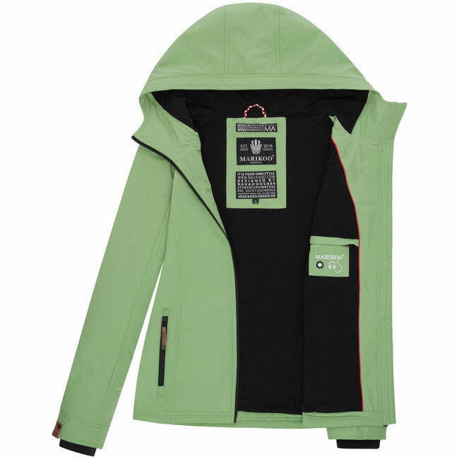 Marikoo Brombeere damen-übergangsjacke mit kapuze, grün