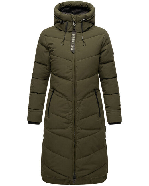 Marikoo Benikoo Lange damen-Winterjacke, Pine Olive
