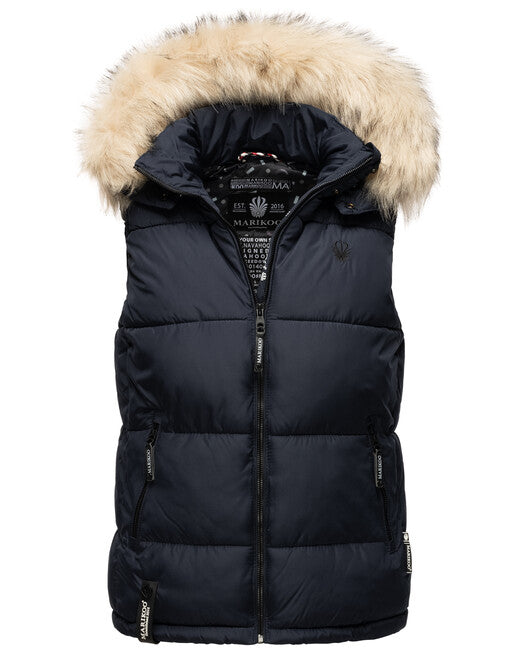 Marikoo Eisflockchen damenweste, Navy
