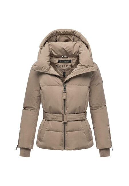 Marikoo Aleyna16 damen Winterjacke mit Kapuze, taupe grau