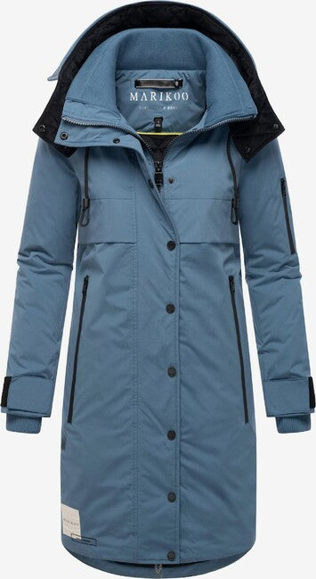 Marikoo Anoukaa damen Winterjacke mit Kapuze, dusty blue