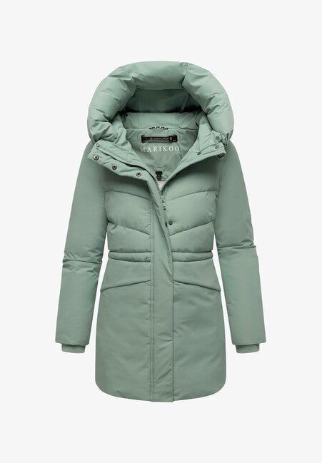 Marikoo Delilah16 rauchiges Minze damen winterjacke mit kapuze