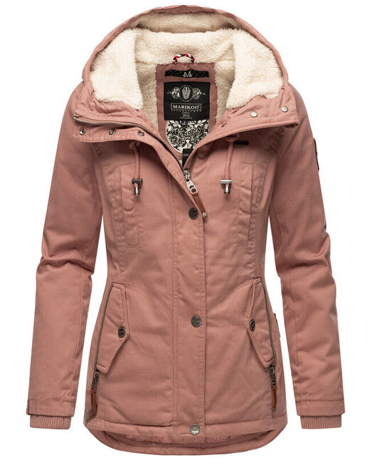Marikoo Bikoo damen winterparka mit kapuze, terracotta