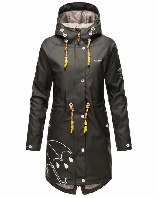 Marikoo DANCING UMBRELLA wasserdichte damenjacke, schwarz