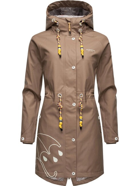 Marikoo DANCING UMBRELLA wasserdichte damenjacke, taupe