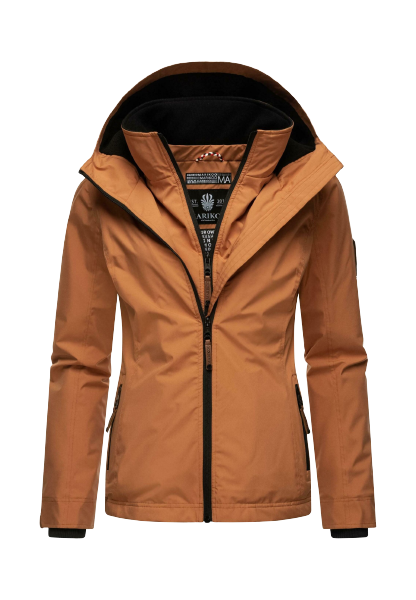 Marikoo ERDBEERE damen-Übergangsjacke mit Kapuze, rusty cinnamon