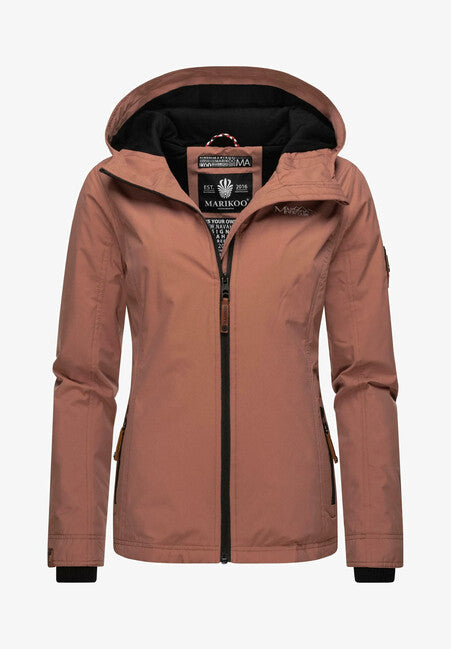 Marikoo ERDBEERE damen-übergangsjacke mit kapuze, terracotta
