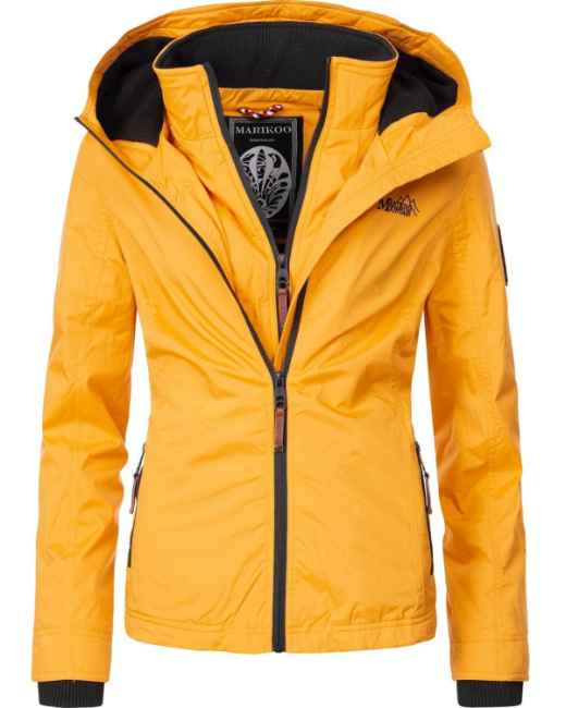 Marikoo ERDBEERE damen-Übergangsjacke mit Kapuze, gelb