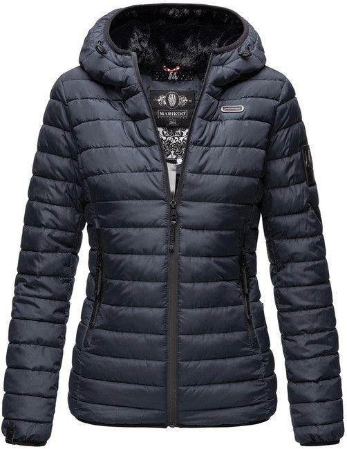 Marikoo JAYLAA damen-Winterjacke mit Kapuze, navy