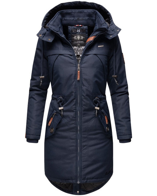 Marikoo Kamii damen-Winterjacke mit Kapuze, Navy