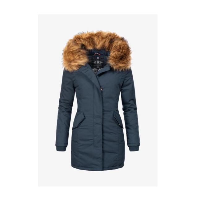 Marikoo Karmaa damen-winterjacke mit kapuze, blue