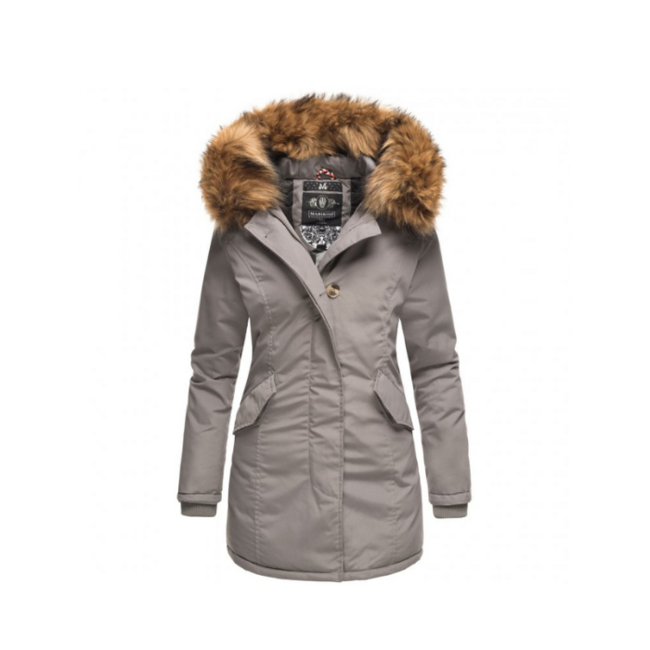Marikoo Karmaa damen-Winterjacke mit Kapuze, grey