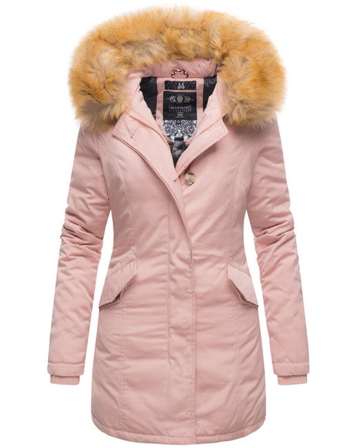 Marikoo Karmaa damen-winterjacke mit kapuze, rosa