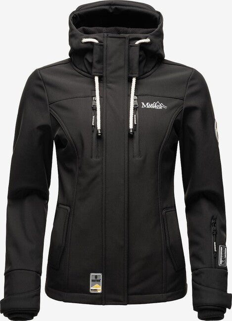 Marikoo Kleine ZICKE damen-übergangsjacke mit kapuze, schwarz