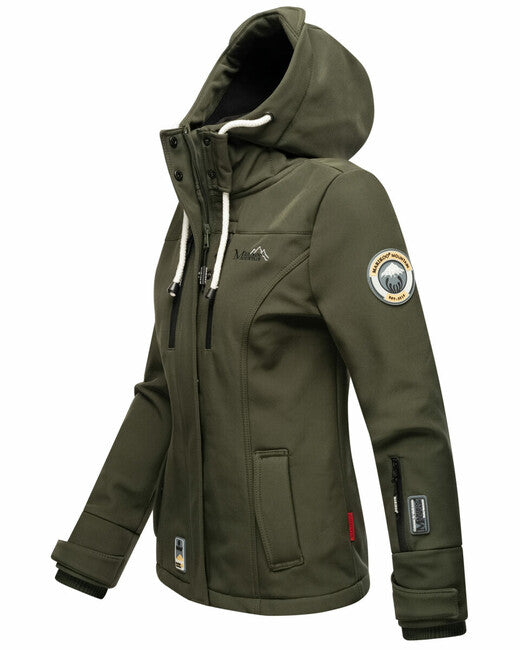 Marikoo Kleine ZICKE damen-übergangsjacke mit kapuze, grün