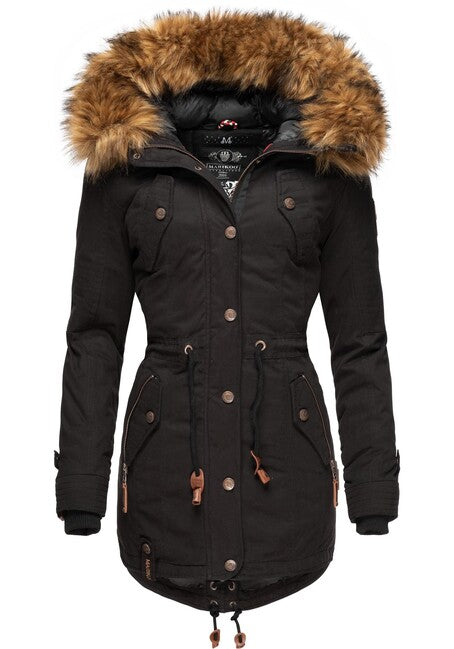 Marikoo LA VIVA PRINCESS damen-winterjacke mit kapuze, black