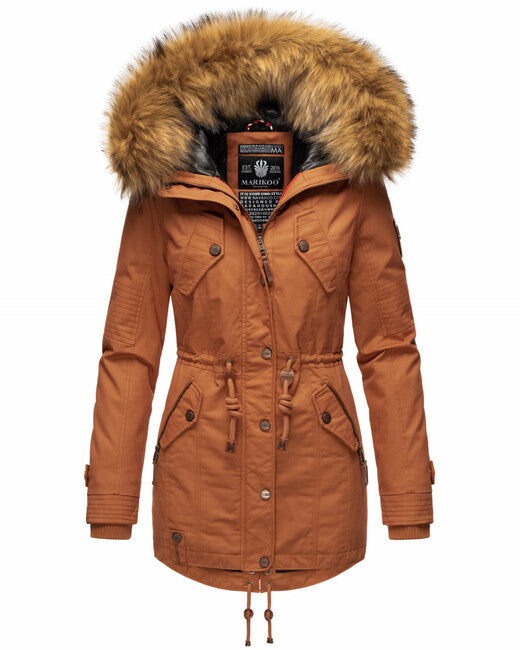 Marikoo LA VIVA PRINCESS damen-winterjacke mit kapuze, rusty cinnamon