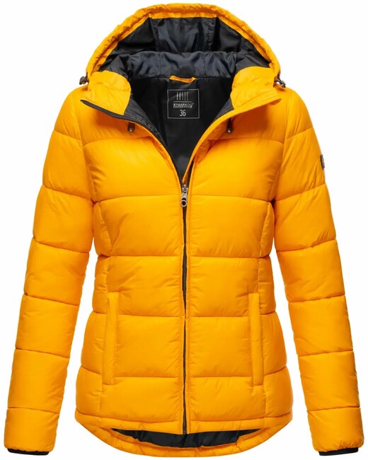 Marikoo LEANDRAA damen Übergangs-Kapuzenjacke, amber yellow