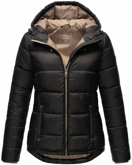 Marikoo LEANDRAA Übergangs-Kapuzenjacke für damen, schwarz