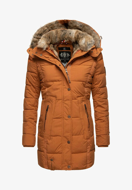Marikoo Lieblings Jacke damen-Winterjacke mit Kapuze, rusty cinnamon