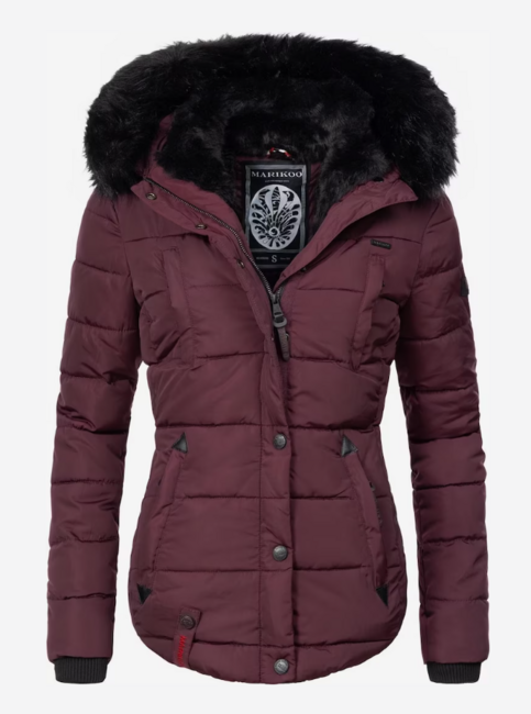 Marikoo LOTUSBLUTE damen-winterjacke, wine