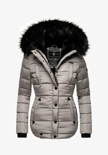 Marikoo LOTUSBLUTE damen-winterjacke, zinc grey