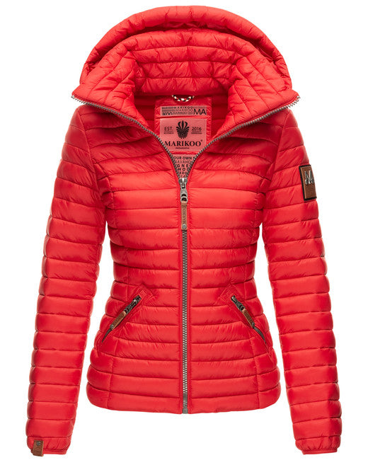Marikoo LOWENBABY damen-Übergangsjacke mit Kapuze, rot
