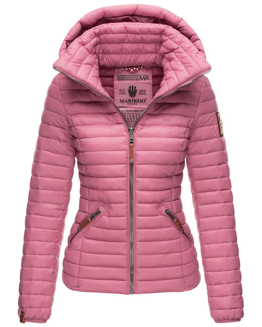 Marikoo LOWENBABY damen-Übergangsjacke mit Kapuze, dark rose