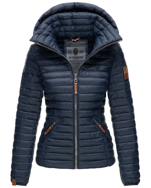 Marikoo Lowenbaby damen-Übergangsjacke mit Kapuze, navy