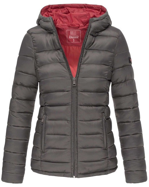 Marikoo Lucy damen-Übergangsjacke mit Kapuze, anthrazit
